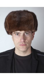 Scandinavian mink fur hat, Russian style